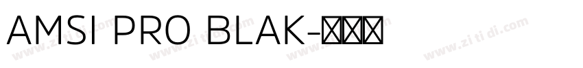 AMSI PRO BLAK字体转换